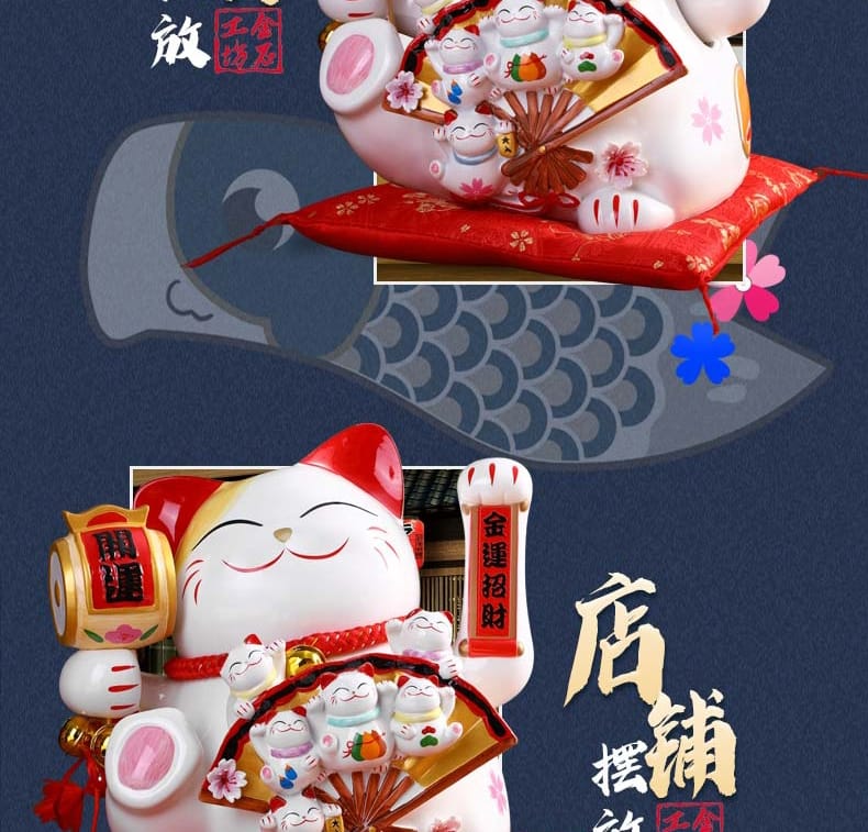 L-576125 Jin Shi Gong Fang USB/Batt Waving Hand Fortune Cat w Fan L)