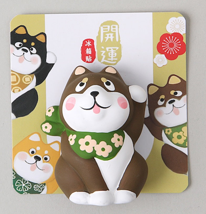 LM-6402131 Le Miao Cute Shiba & Fortune Cat Magnet Series (S)