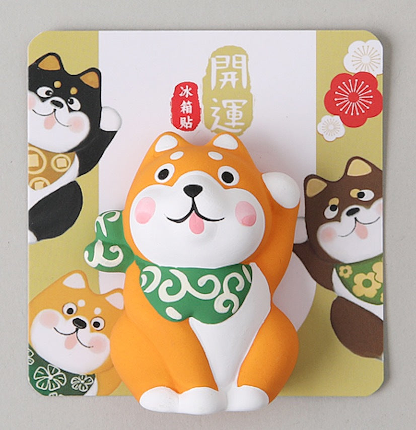 LM-6402131 Le Miao Cute Shiba & Fortune Cat Magnet Series (S)