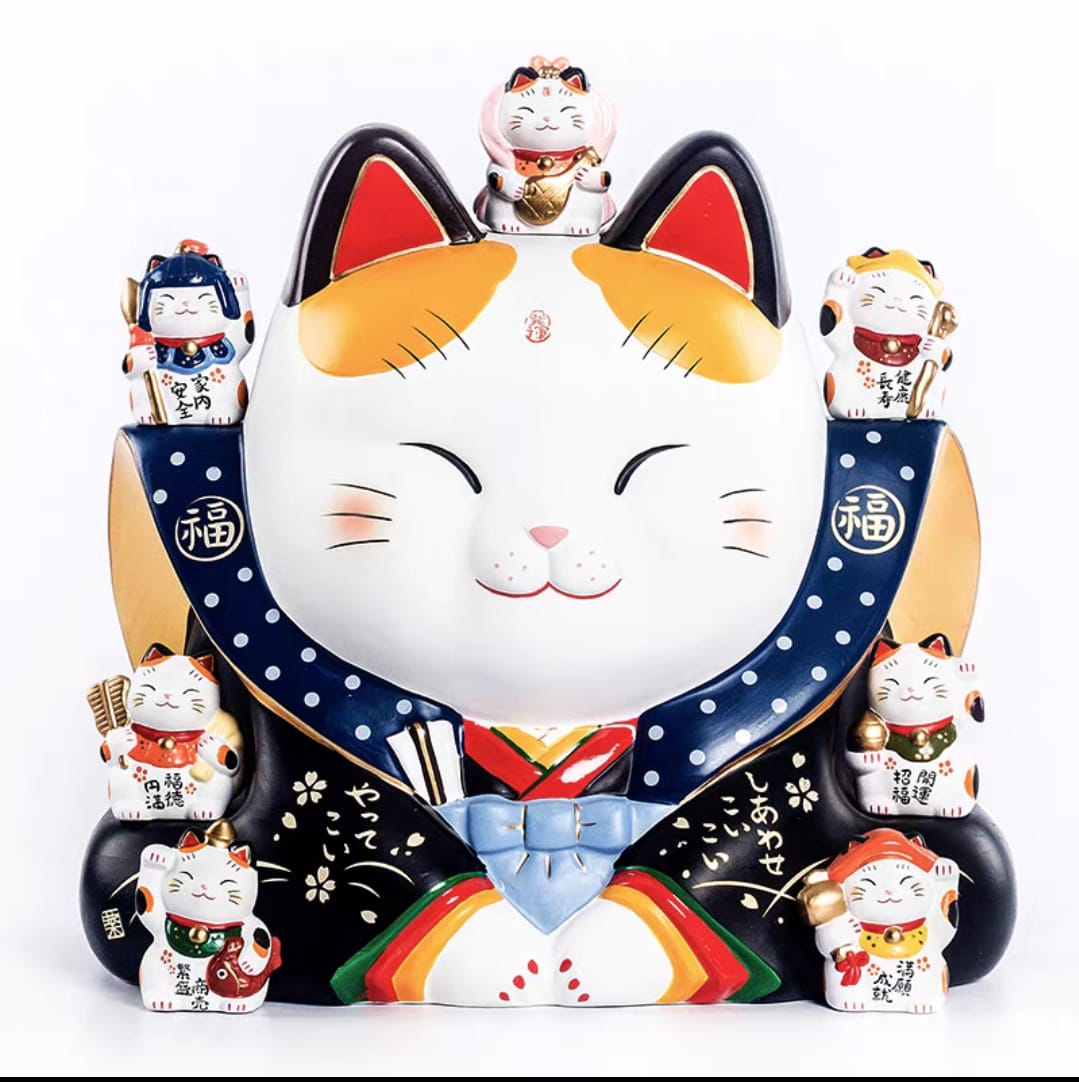 YS-1010817/YS-1411722 Yakushigama Emperor Fortune Cat (L) (XL)