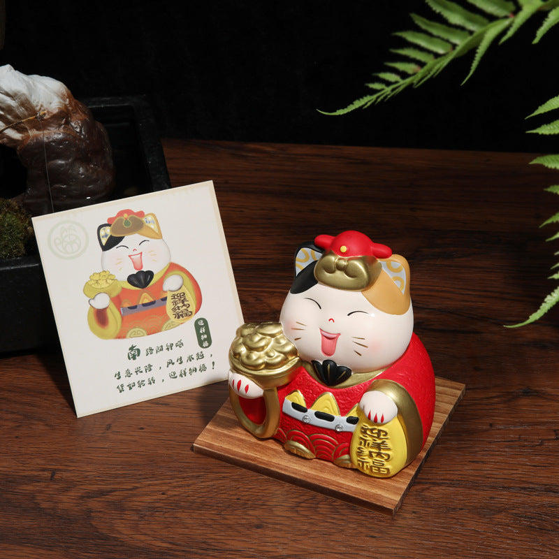 LM-9339601 Le Miao Five Ways Fortune Cat Cai Shen (S)