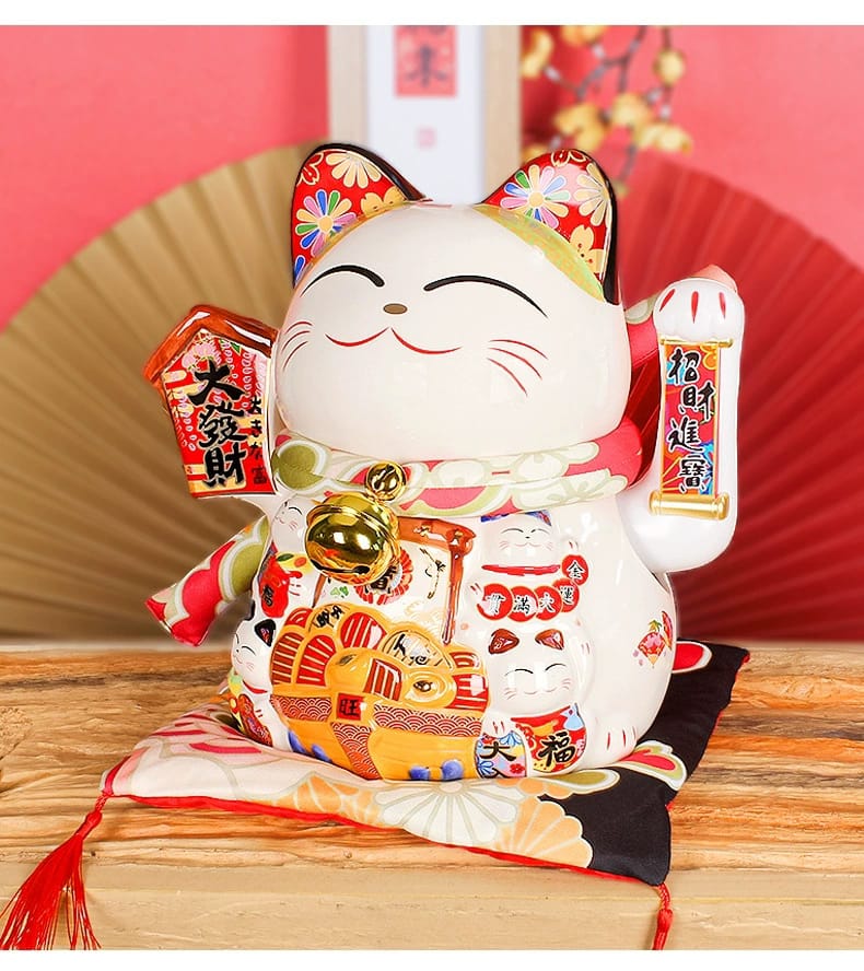 LM-9731461 Le Miao Hand Waving/Batt Hand Waving Fortune Cat (L)