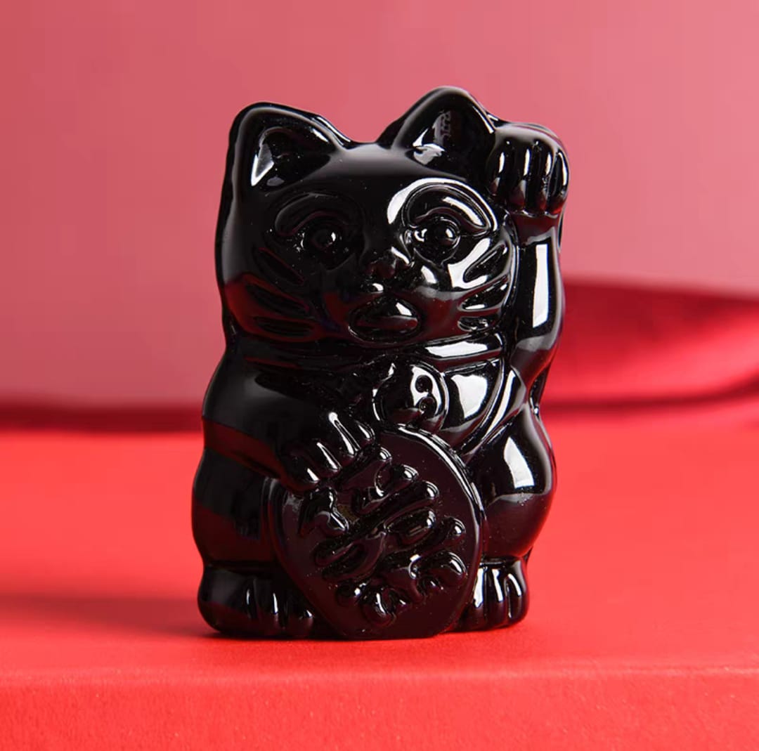 OAA-1210501 Liuli Fortune Cat Display Figurine (S)