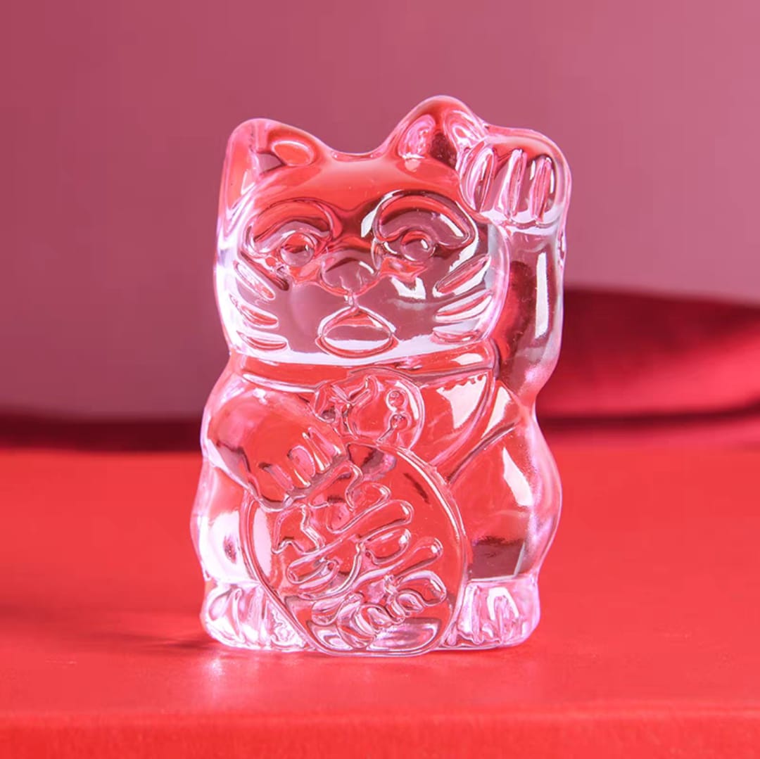 OAA-1210501 Liuli Fortune Cat Display Figurine (S)