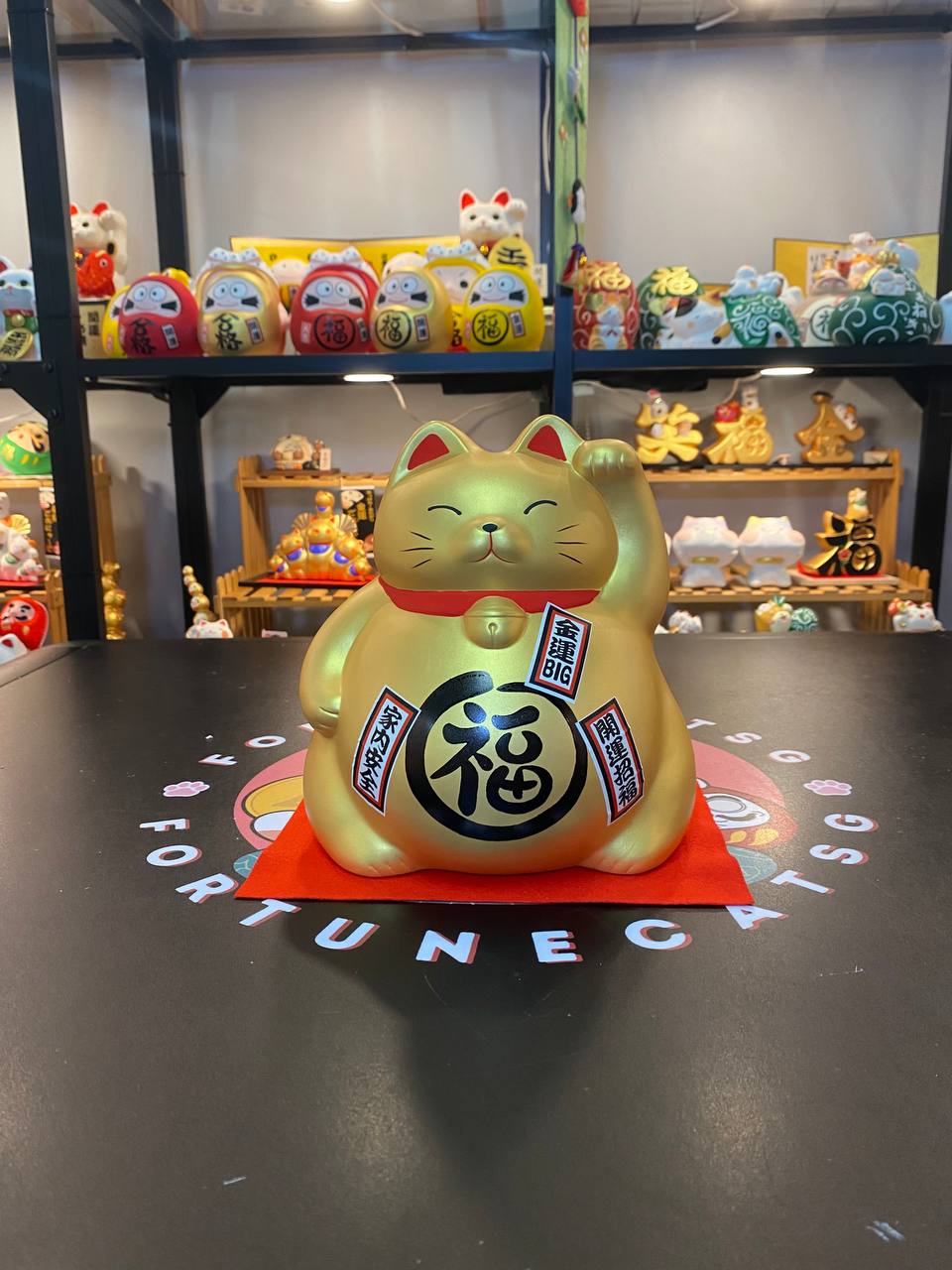 JP-8782720 Maruei Pottery Giant Prosperity Fortune Cat Coin Bank (L)