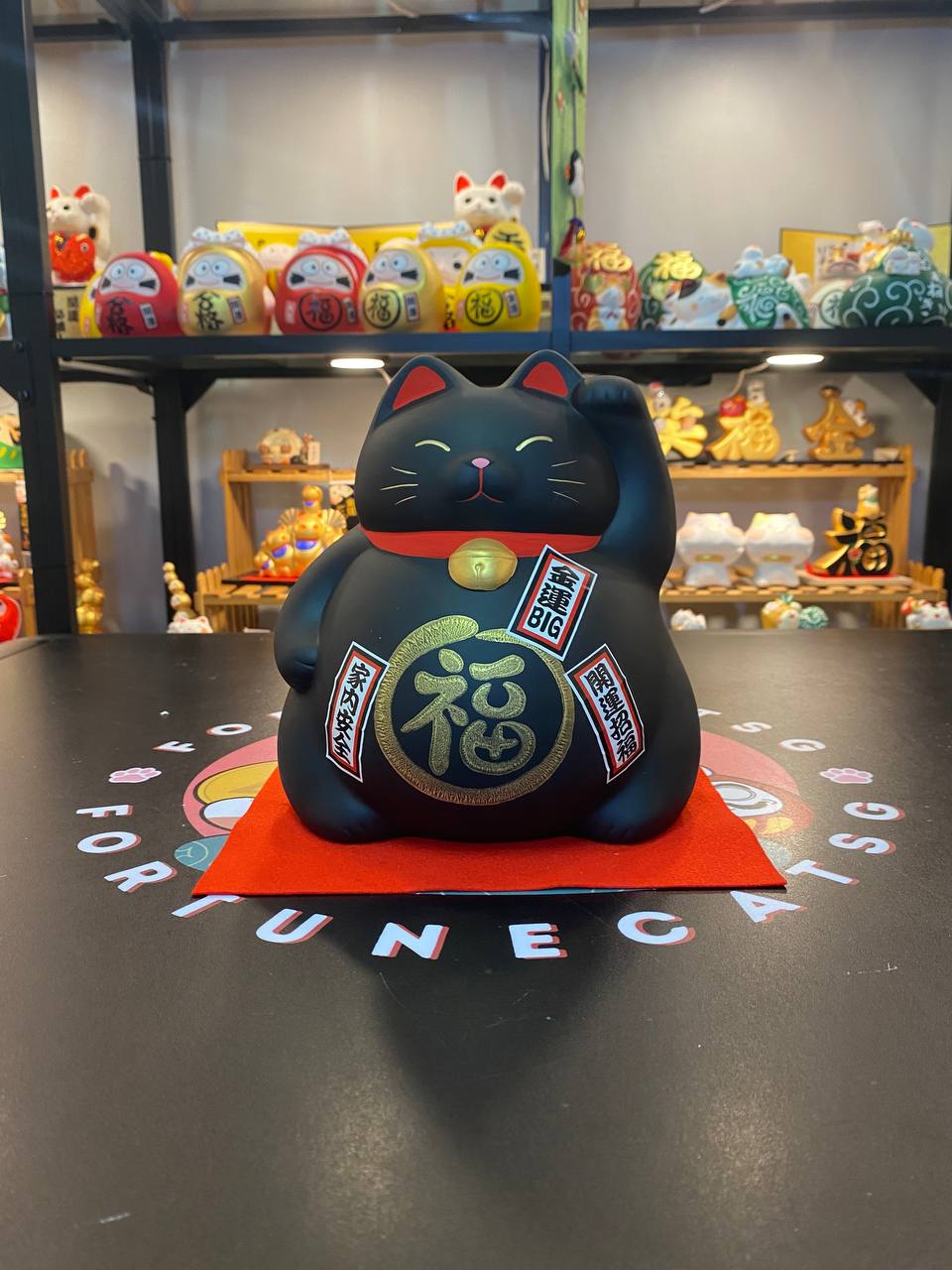 JP-8782720 Maruei Pottery Giant Prosperity Fortune Cat Coin Bank (L)