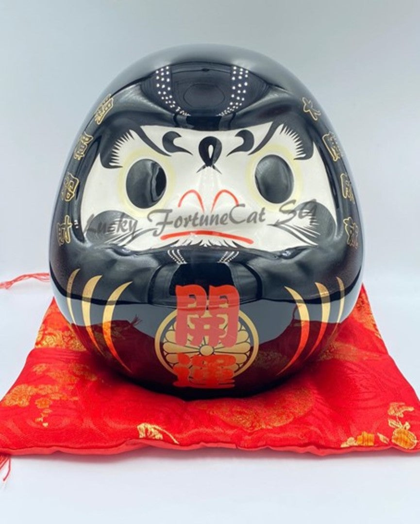 F-251919 Fu Yuan Mao Medium/Large Daruma Doll Porcelain Coin Bank (M) (L)