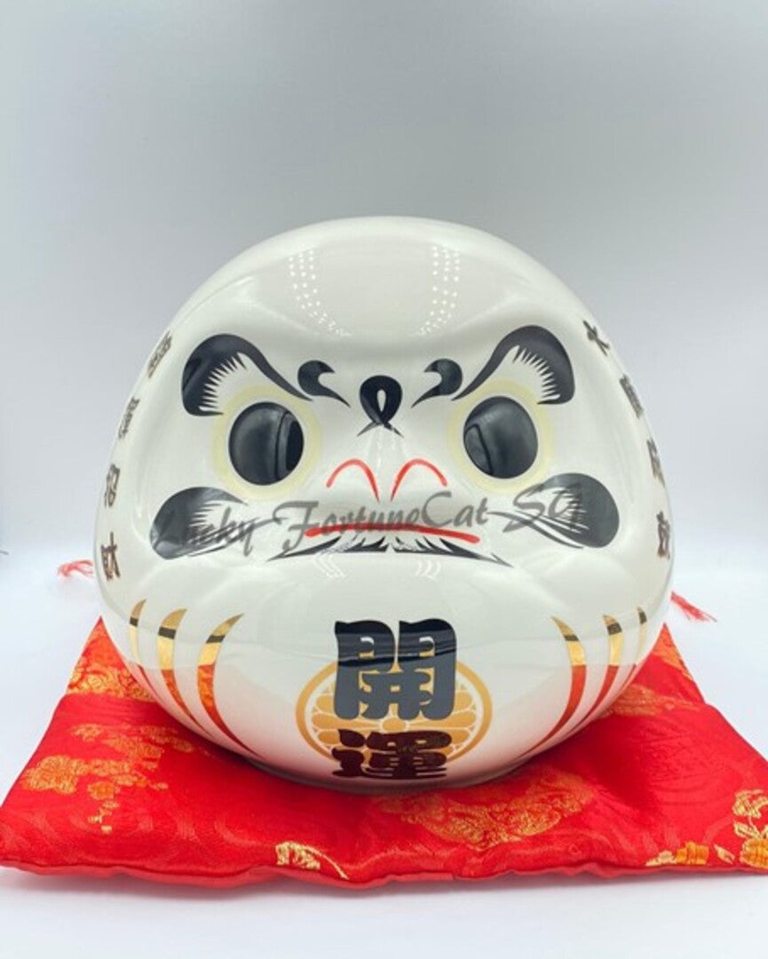 F-251919 Fu Yuan Mao Medium/Large Daruma Doll Porcelain Coin Bank (M) (L)