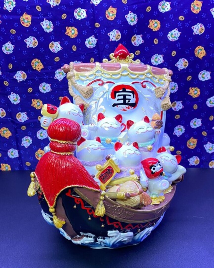 L-0754027 金石工坊 Fortune Boat Fortune Cat 招财猫 - Lucky FortuneCat SG Megamall