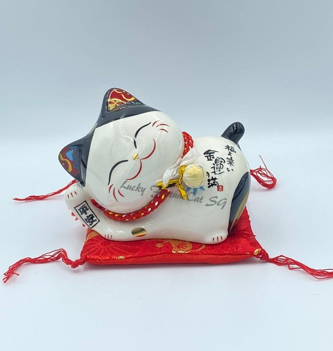 S-1010008 金石工坊 Lying Down Fortune Cat 招财猫 - Lucky FortuneCat SG Megamall