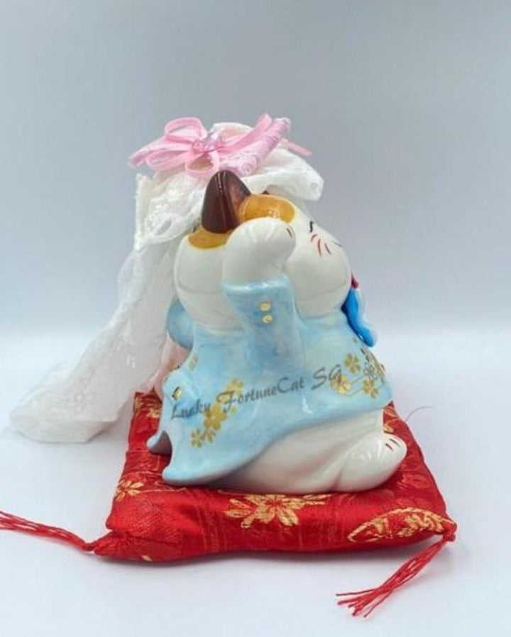 M-3519012 金石工坊 Couple Wedding Veil Fortune Cat 招财猫 - Lucky FortuneCat SG Megamall