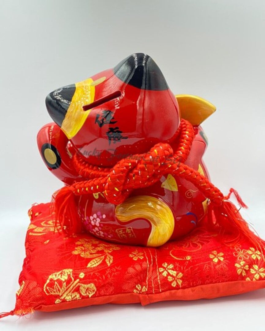 M-0524017 Jin Shi Gong Fang Red Fortune Cat (M)