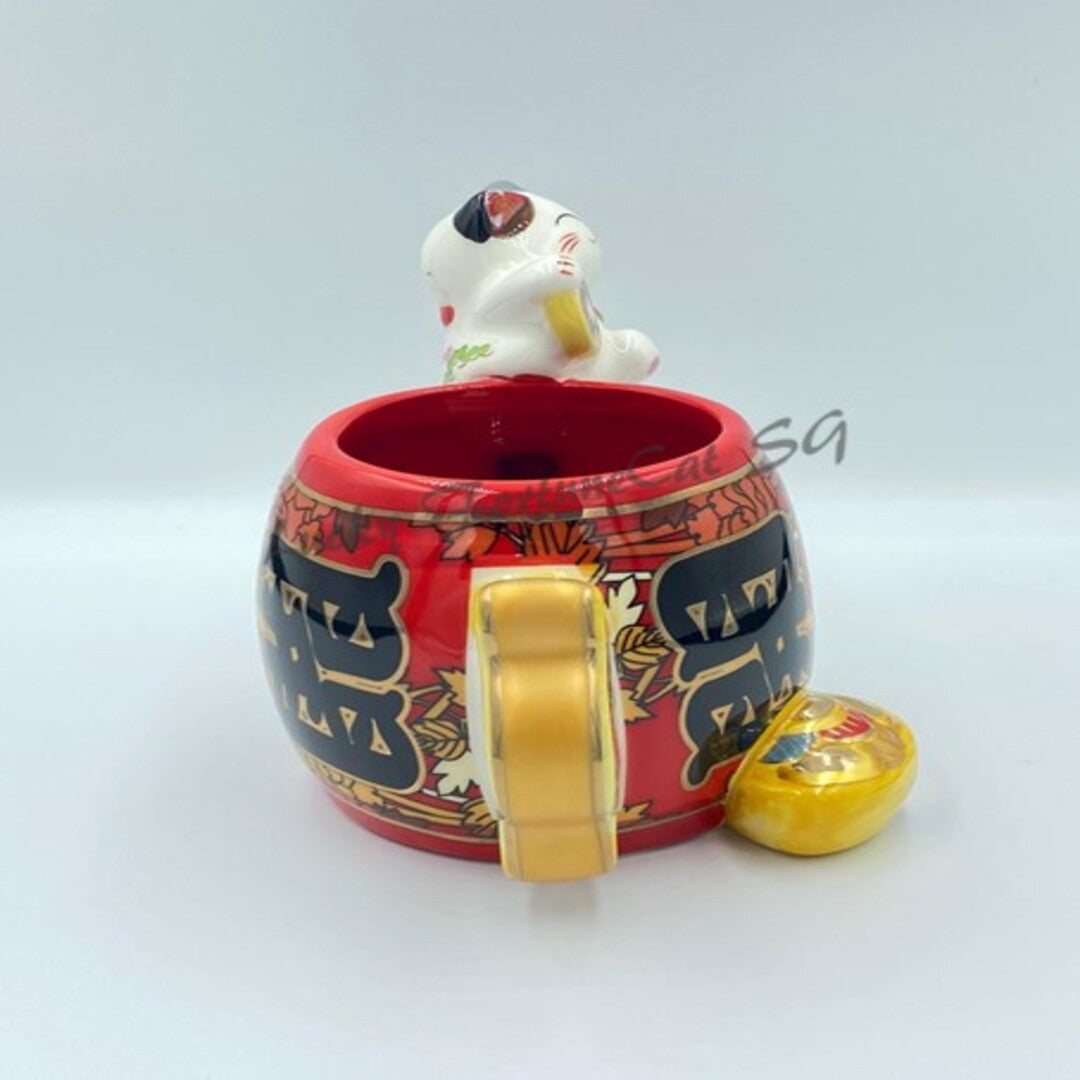 F-021013 福缘猫 Pen/Pencil Holder Fortune Cat 招财猫 - Lucky FortuneCat SG Megamall