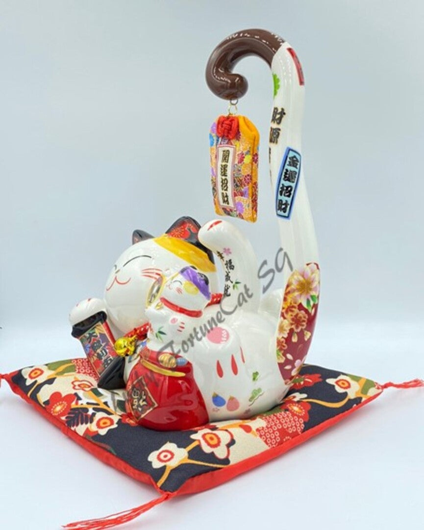 F-031723 福缘猫 Long Tail Fortune Cat 招财猫 - Lucky FortuneCat SG Megamall