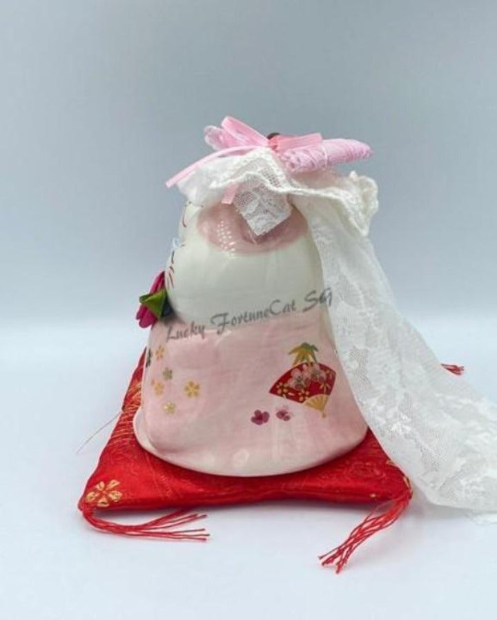 M-3519012 金石工坊 Couple Wedding Veil Fortune Cat 招财猫 - Lucky FortuneCat SG Megamall