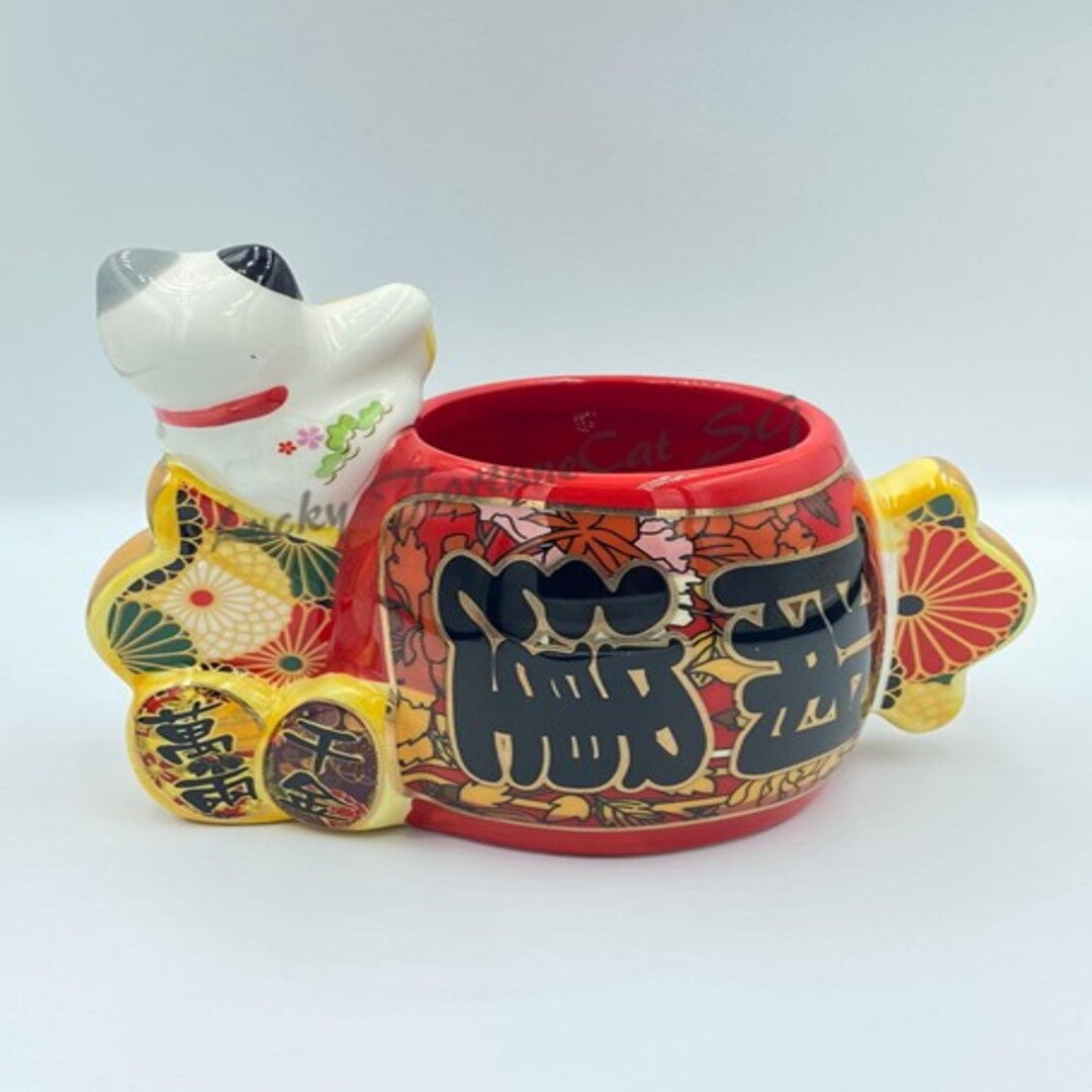 F-021013 福缘猫 Pen/Pencil Holder Fortune Cat 招财猫 - Lucky FortuneCat SG Megamall