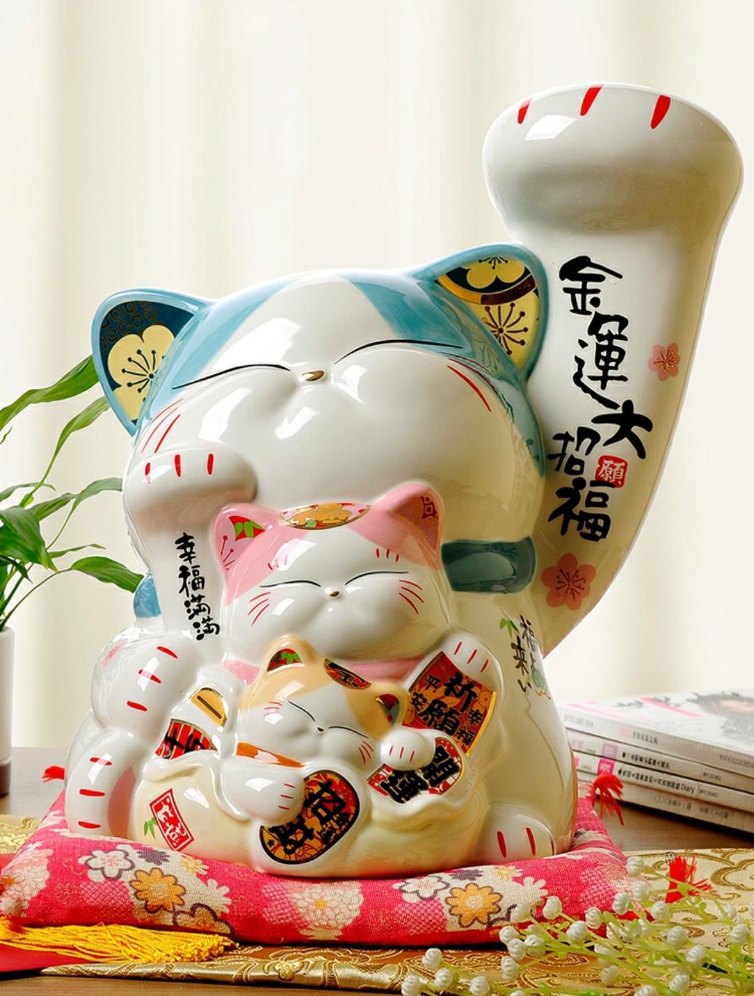 L-14128039 金石工坊 Super Large Superman Fortune Cat 招财猫 - Lucky FortuneCat SG Megamall