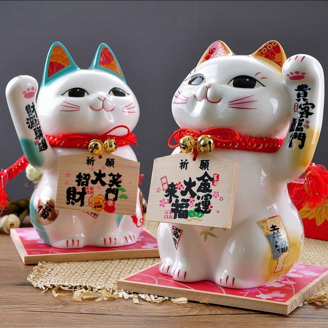 L-4040025 金石工坊 Large Open Eyes Fortune Cat 招财猫 - Lucky FortuneCat SG Megamall