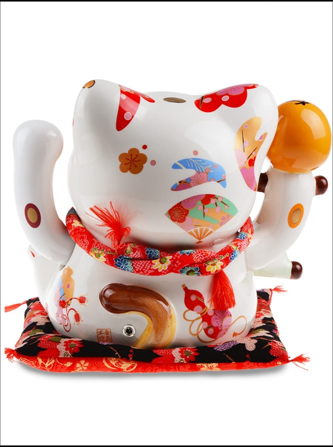 L-3776028 Jin Shi Gong Fang USB/Battery Orange Daruma Fortune Cat (XL)