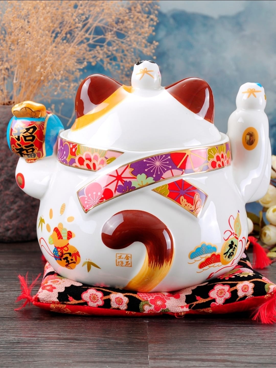 L-1948025 Jin Shi Gong Fang Candy Pot Fortune Cat (L)