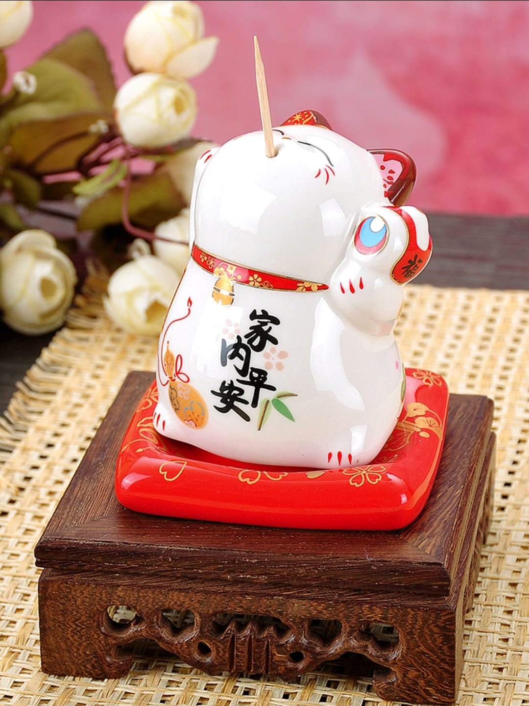 S-1707085 Jing Shi Gong Fang Toothpick Holder Fortune Cat  (S)