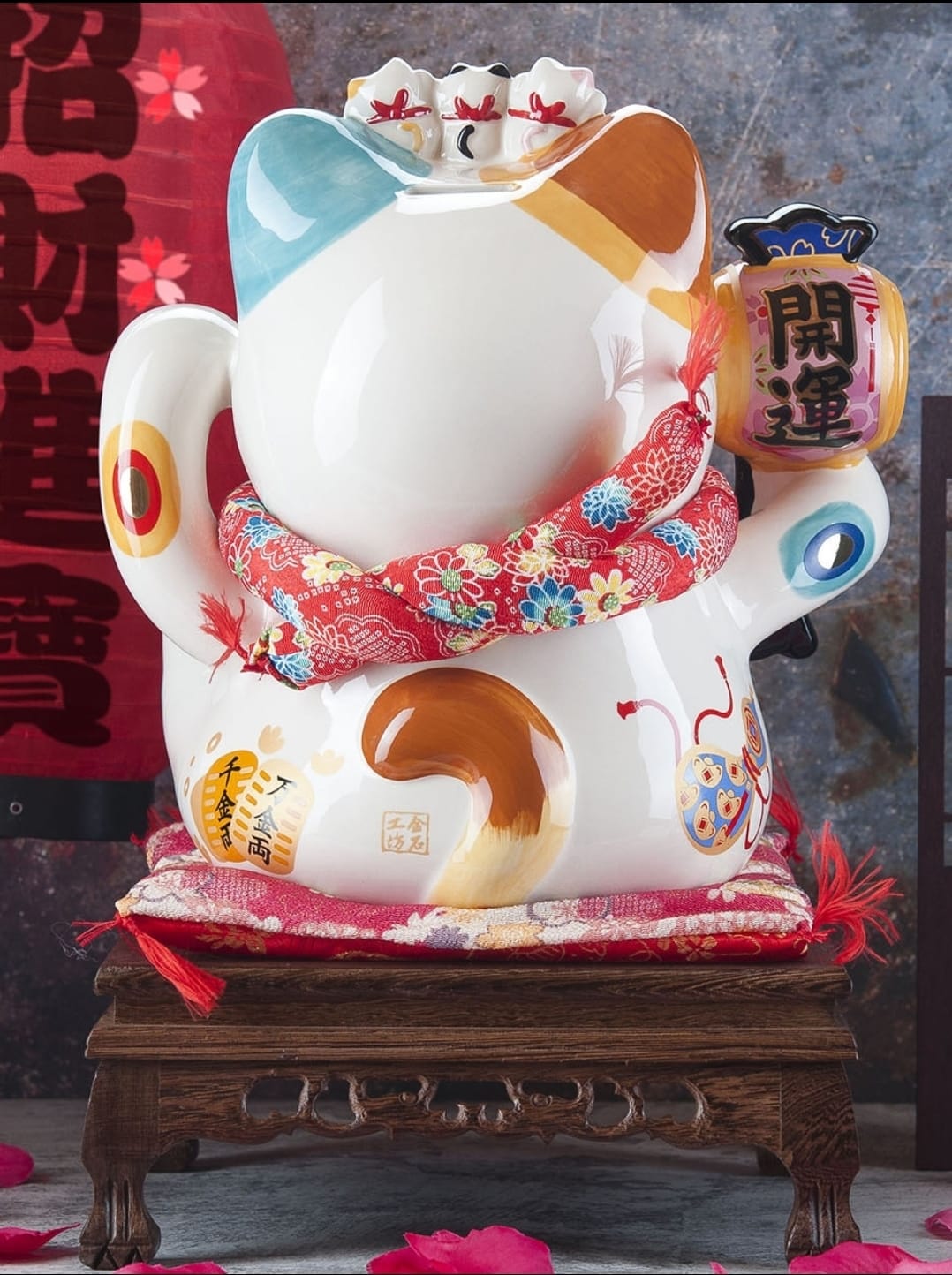 L-1648265 Jin Shi gong Fang Mallet Fortune Cat  (L)