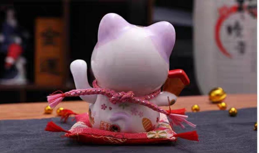 M-5426014 金石工坊 Small Purple USB Waving Hand Fortune Cat 招财猫 (M)