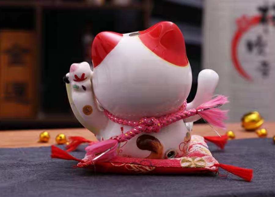 M-5326135 金石工坊 Small USB Red Hand Waving Fortune Cat 招财猫 (M)