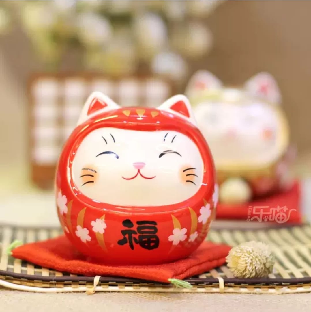 YS-111609/YS-121609 Yakushigama Daruma Fortune Cat (S) (M) (L)