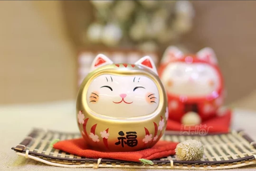 YS-111609/YS-121609 Yakushigama Daruma Fortune Cat (S) (M) (L)