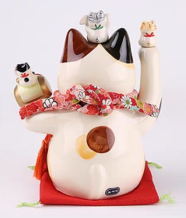 YS-163816/YS-305319 Yakushigama Mallet w Koi Fish Fortune Cat (S) (M) (L) (XL)