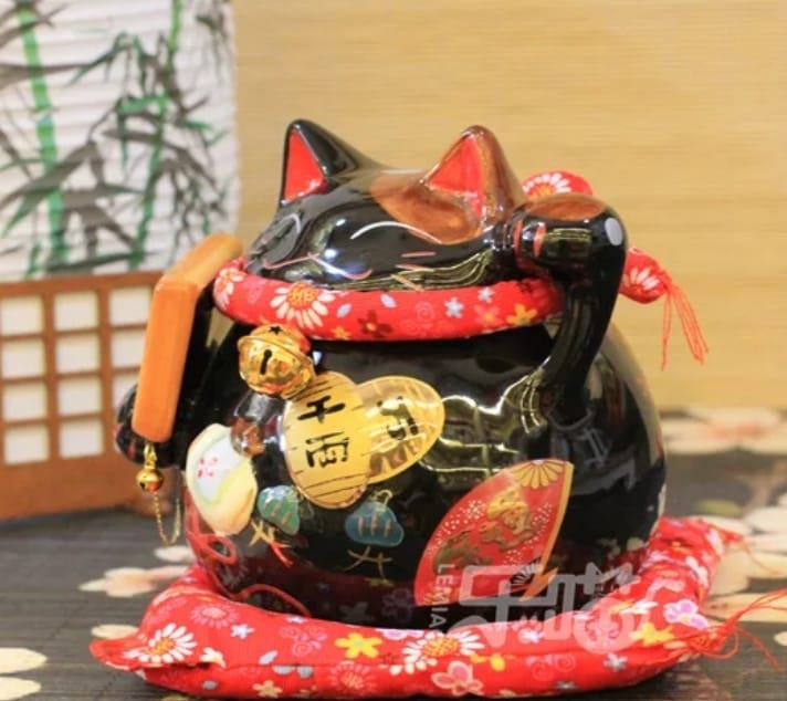 LM-151215/LM-162120 Le Miao Chubby Black Fortune Cat (M) (L)