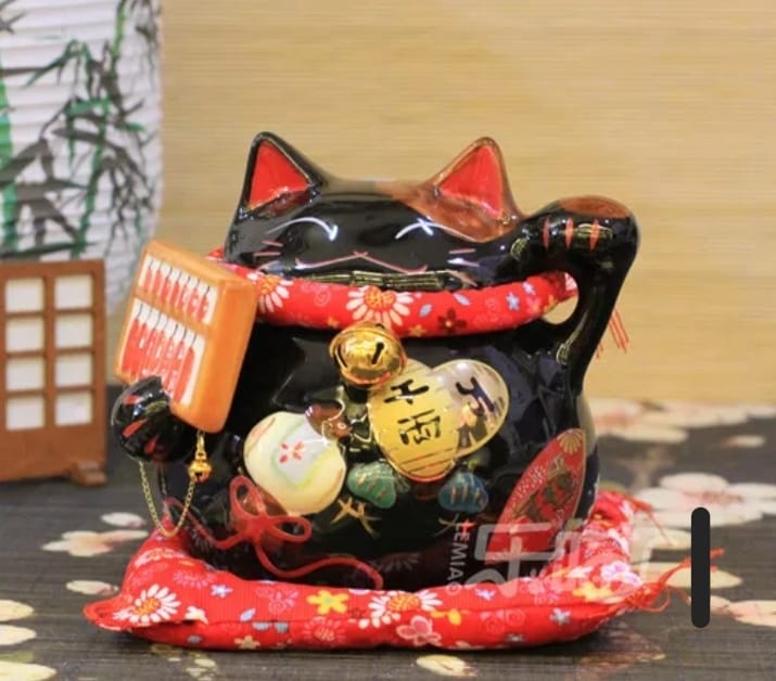 LM-151215/LM-162120 Le Miao Chubby Black Fortune Cat (M) (L)