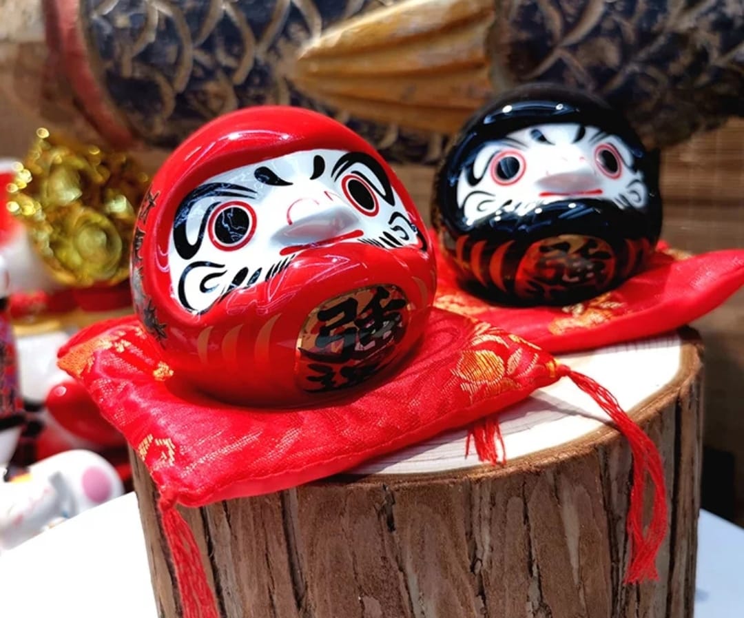 F-640508-F-680508 Fu Yuan Mao Daruma Doll Porcelain Coin Bank (S)