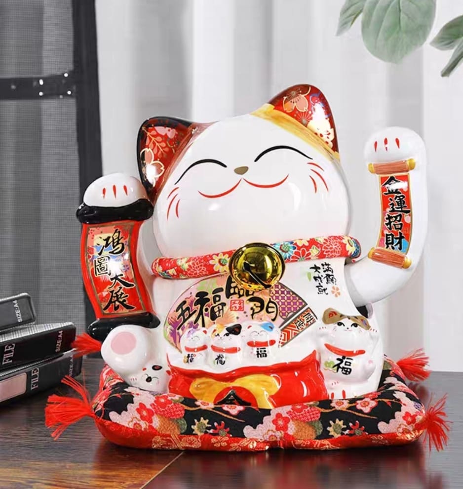 L-2164028 Jin Shi Gong Fang Battery/USB Banner Fortune Cat (L)