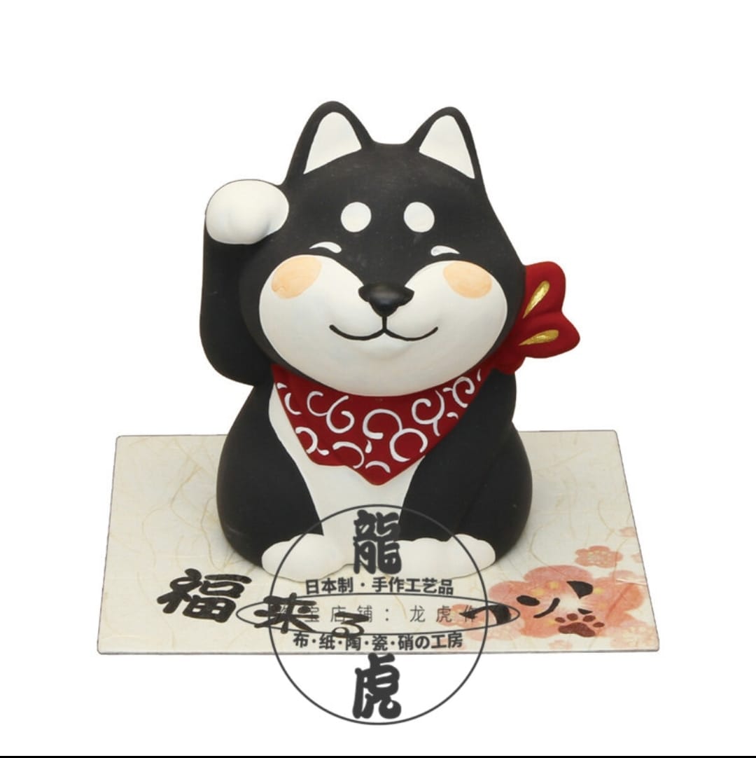 LHZ-662510/LHZ-672510 Long Hu Zuo Black/Brown Shiba Inu (M)