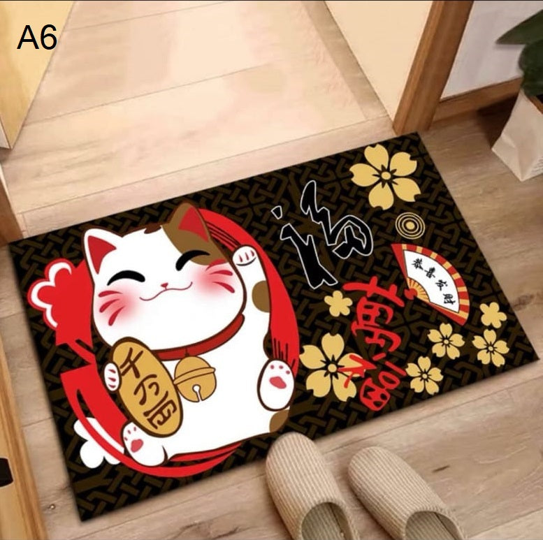 MAT-01-21 Fortune Cat Floor Mat (21 Designs Availble)