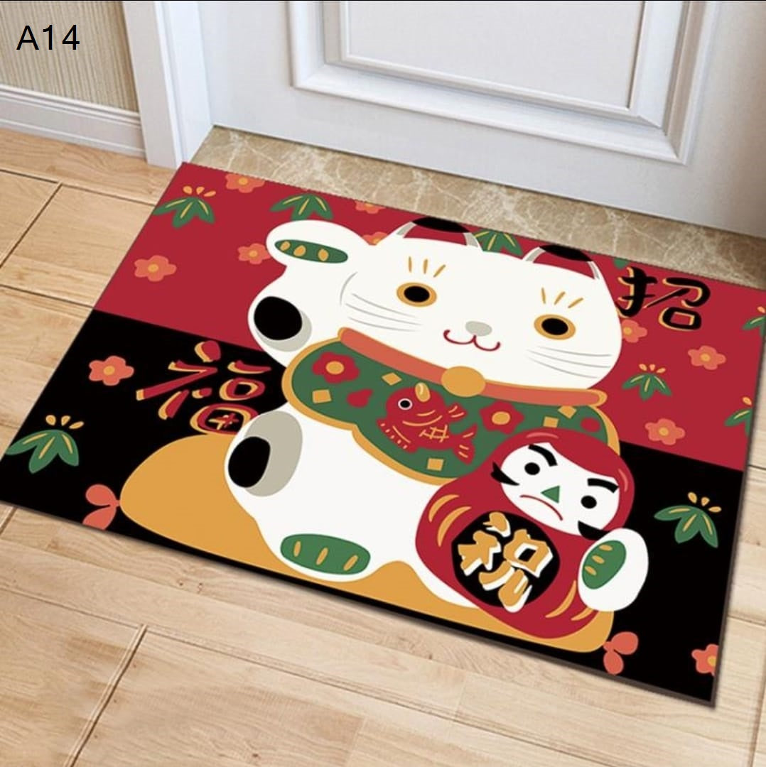 MAT-01-21 Fortune Cat Floor Mat (21 Designs Availble)