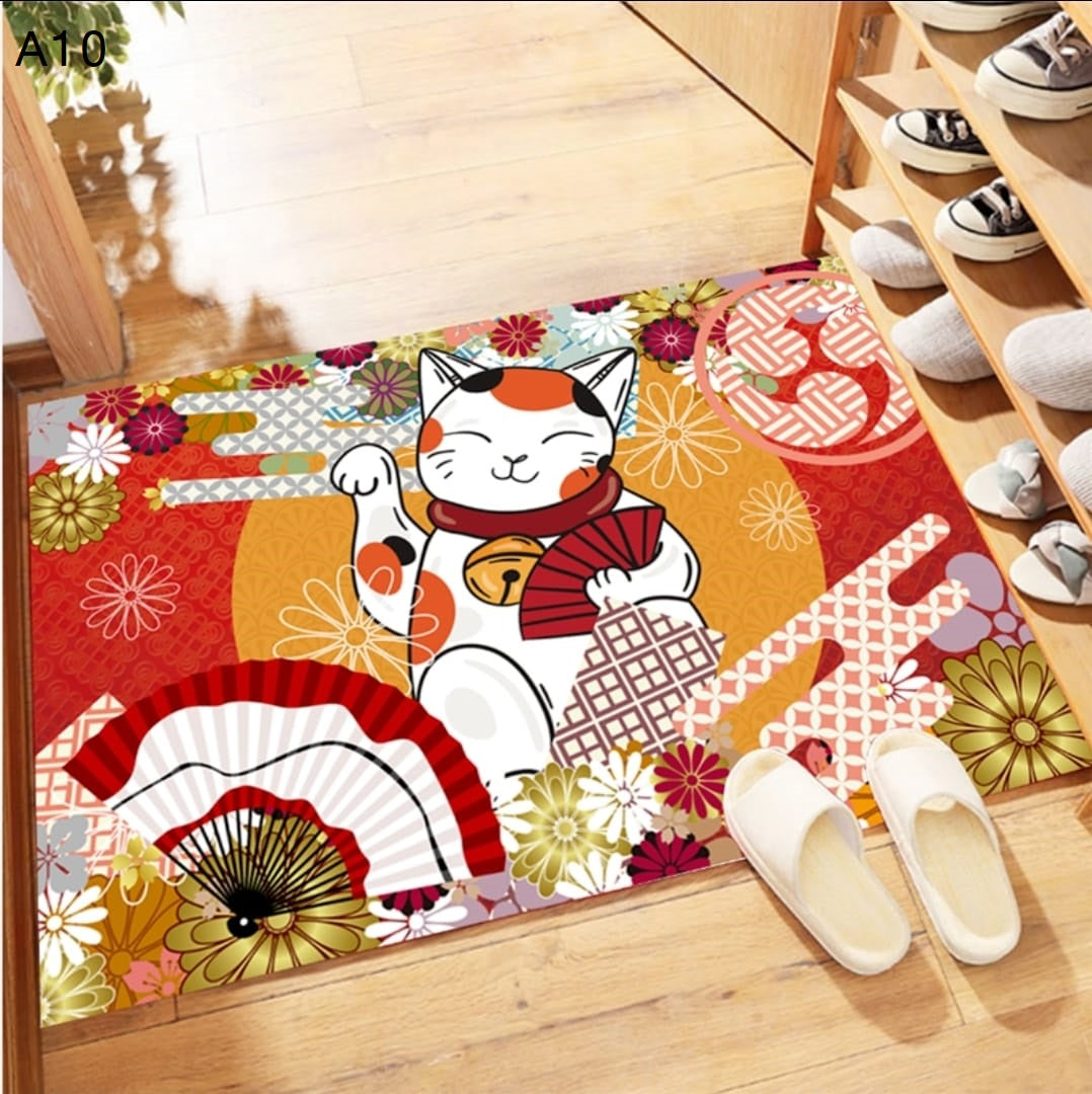 MAT-01-21 Fortune Cat Floor Mat (21 Designs Availble)