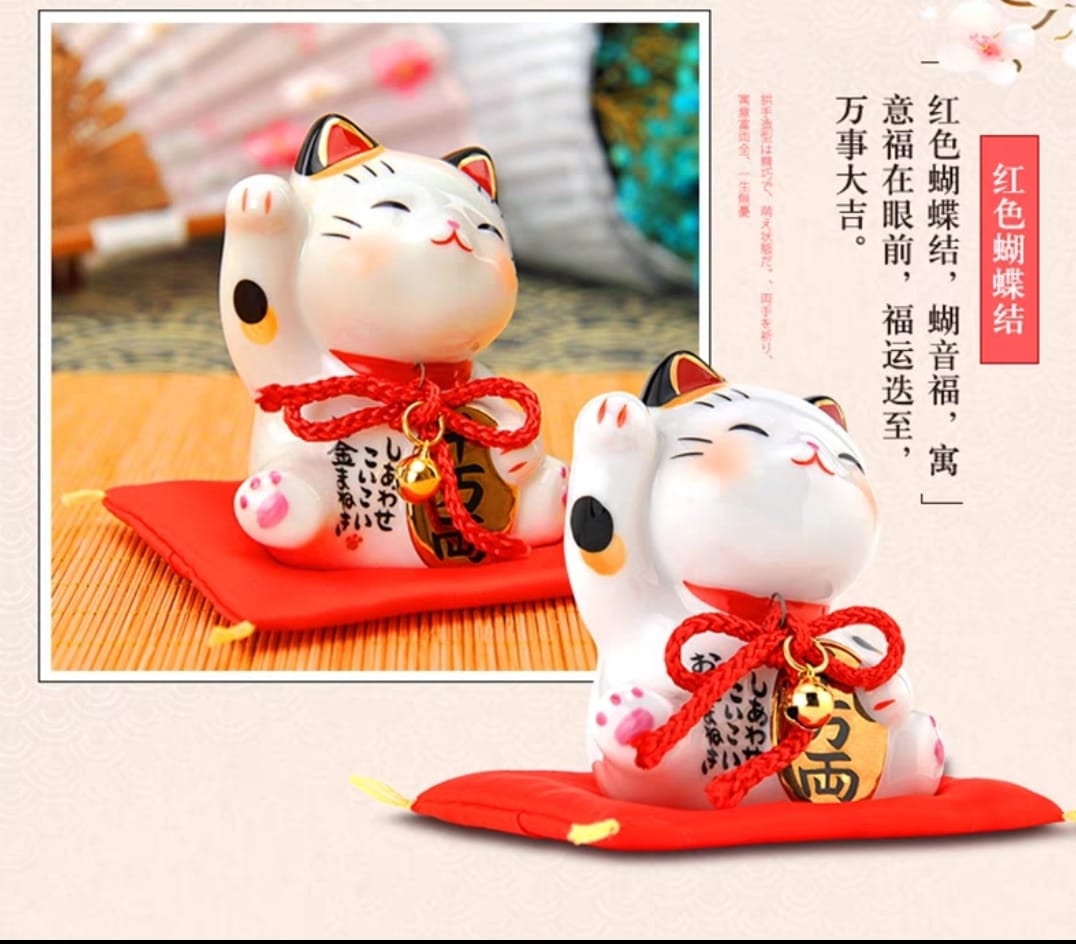 YS-481608/YS-491675 Yakushigama Pair Fortune Cat (S)