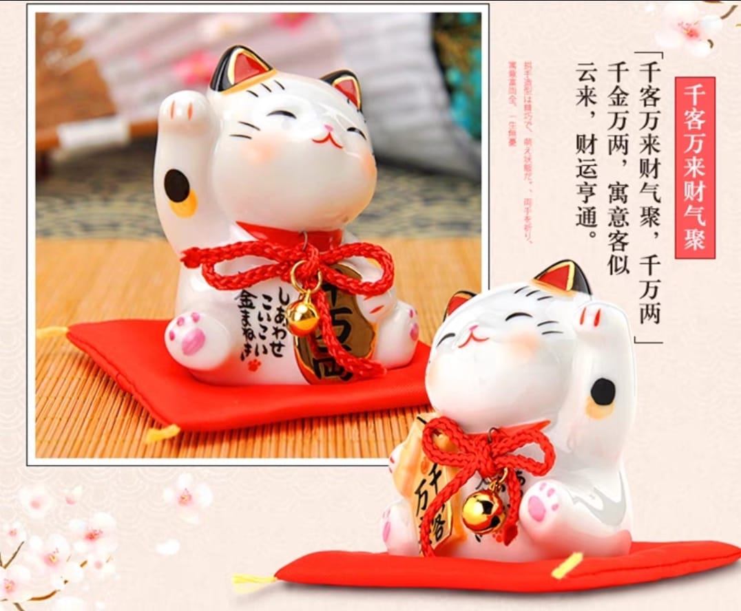 YS-481608/YS-491675 Yakushigama Pair Fortune Cat (S)