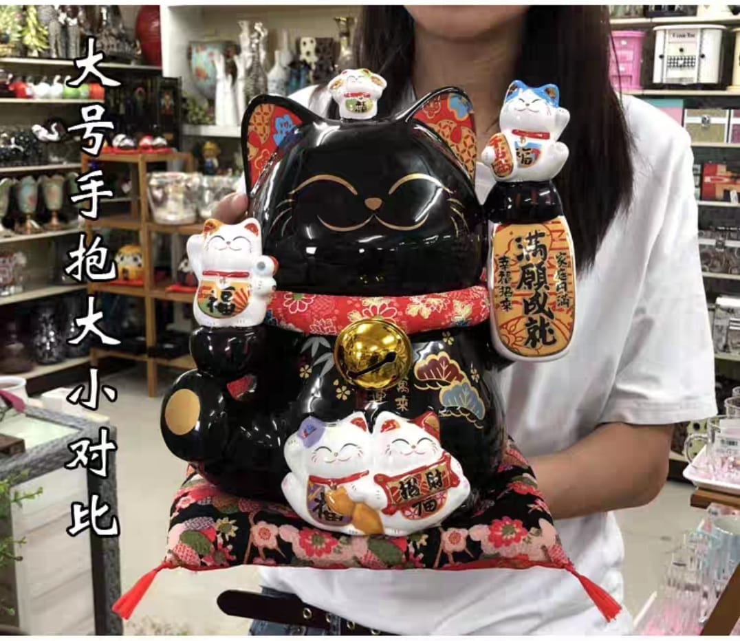 L-1851255/M-2430020 Jin Shi Gong Fang Black Fortune Cat (L) (M)