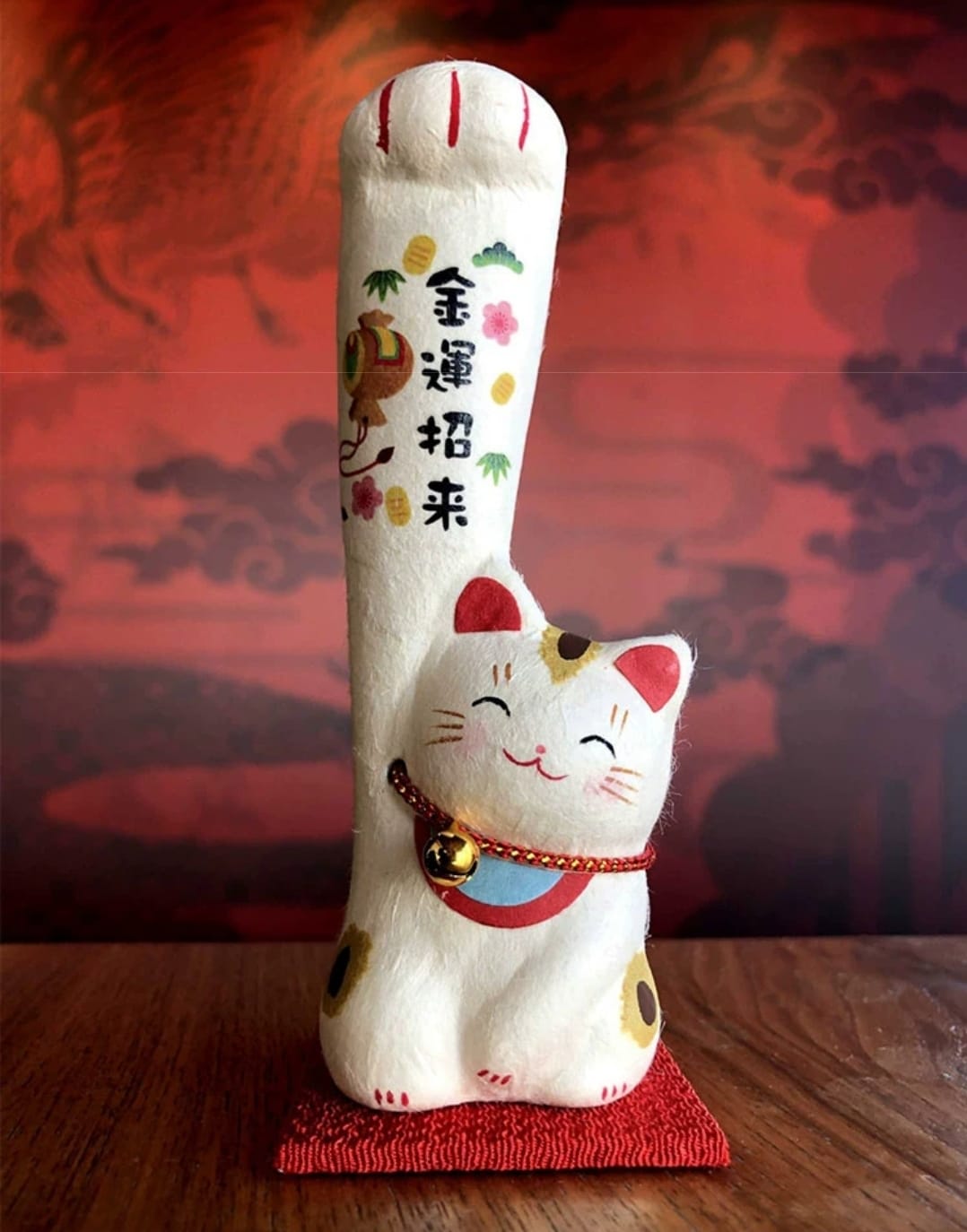 LHZ-741313-LHZ-771313 Long Hu Zuo Paper Mache Superman Fortune Cat (M) (L)