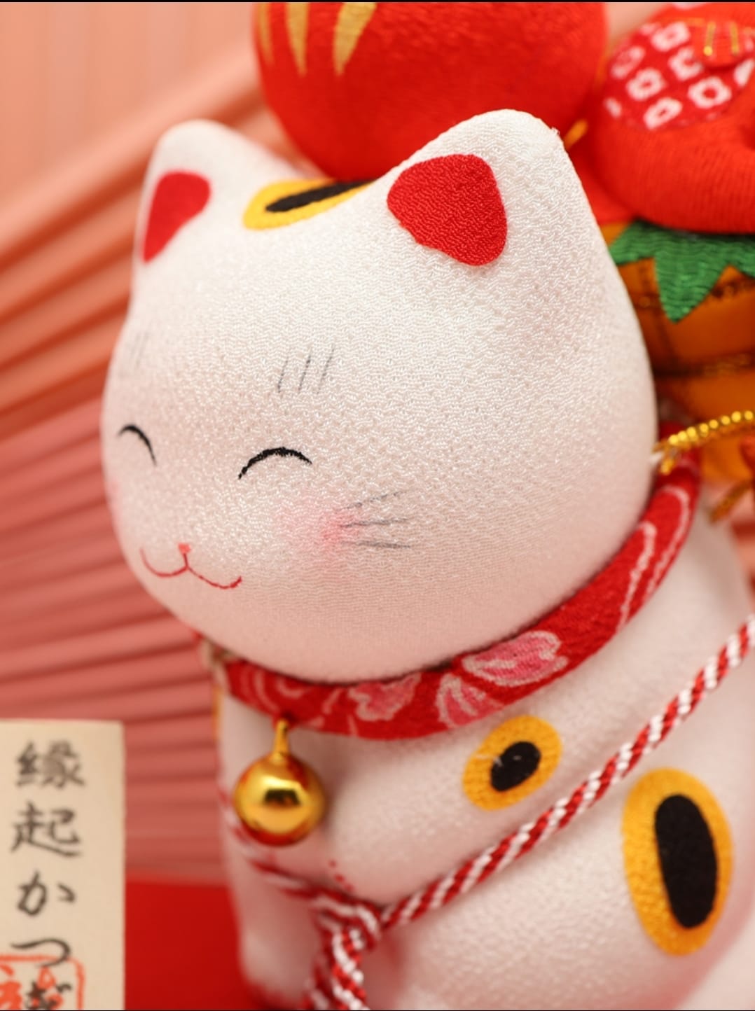 LHZ-054015 Long Hu Zuo Fabric Daruma/Koi Fish/Gourd Fortune Cat (M)