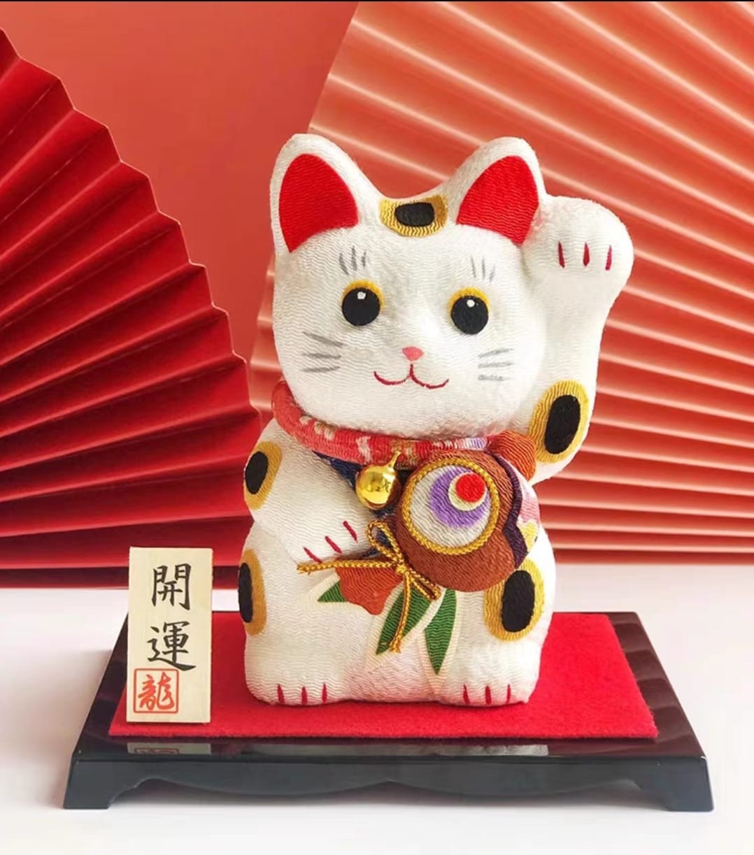 LHZ-793515 Long Hu Zuo Fabric Fortune Cat (M)