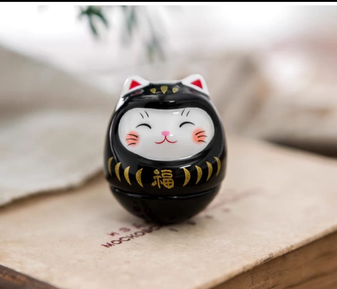 YS-940445-YS-970445 Yakushigama Fortune Cat Daruma Bu Dao Weng (S)