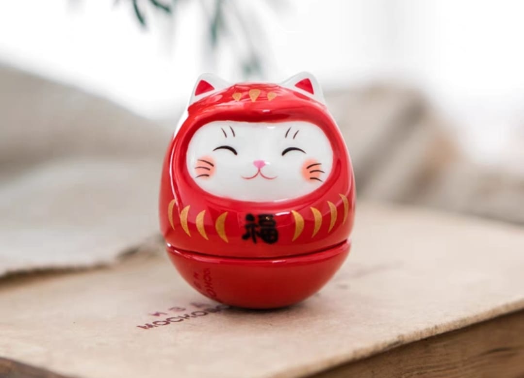 YS-940445-YS-970445 Yakushigama Fortune Cat Daruma Bu Dao Weng (S)