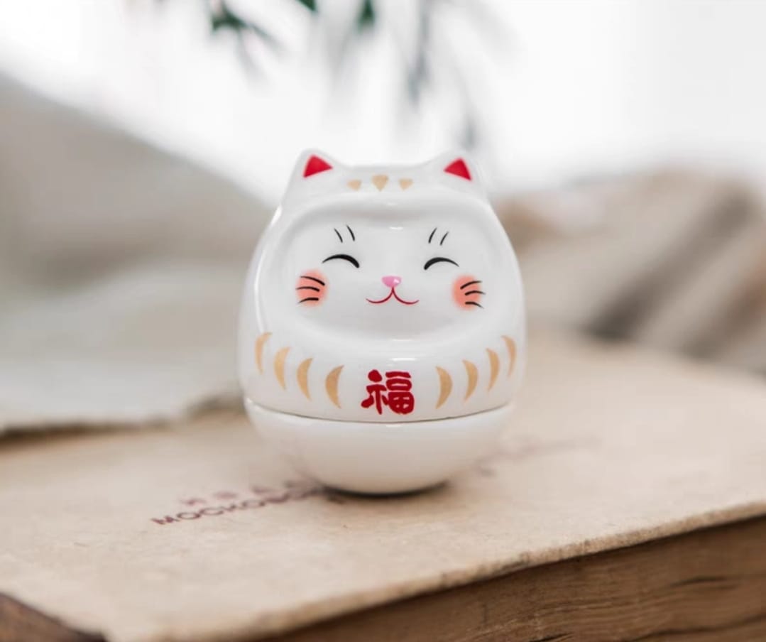 YS-940445-YS-970445 Yakushigama Fortune Cat Daruma Bu Dao Weng (S)