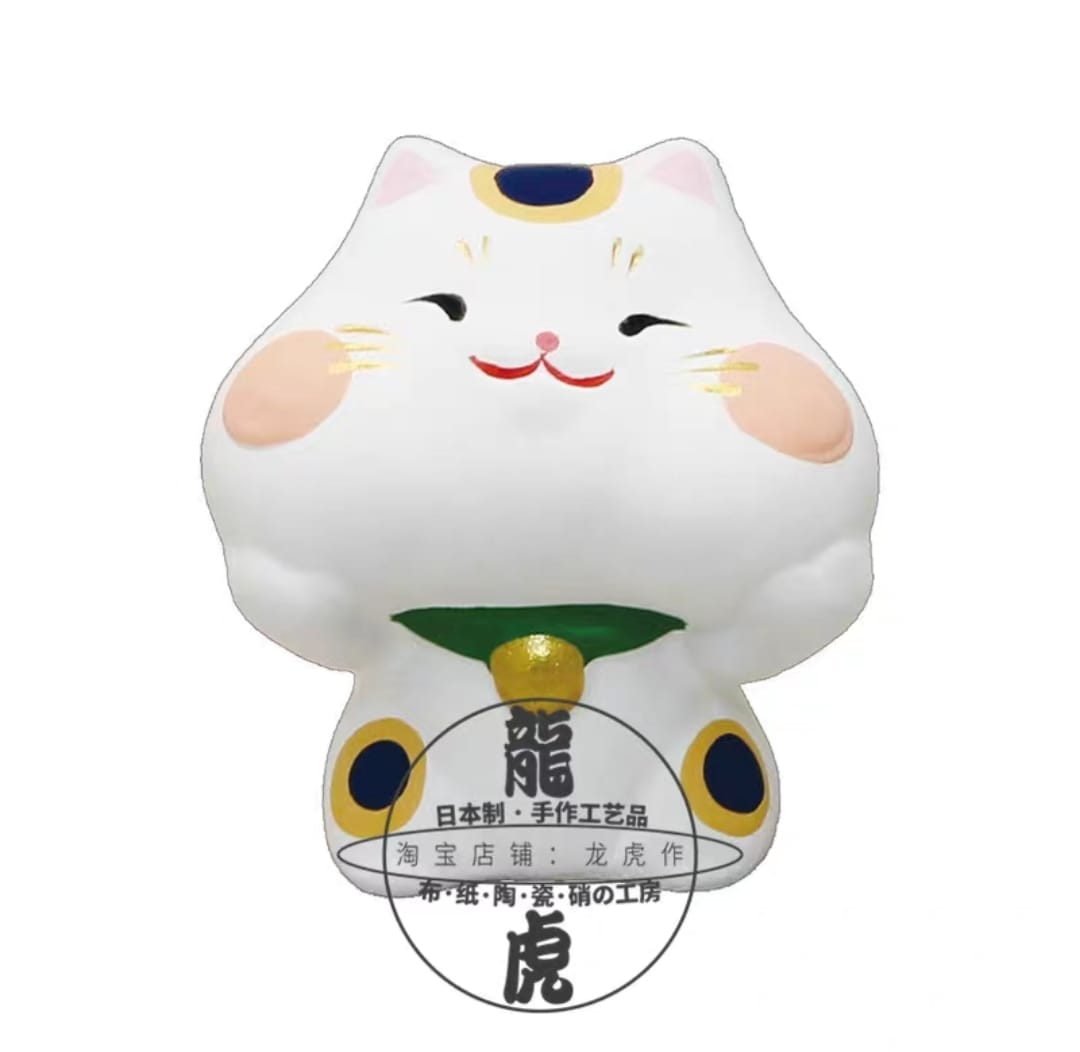 LHZ-883235-LHZ-923235 Long Hu Zuo Chubby Cheeks Omikuji Fortune Cat(S)