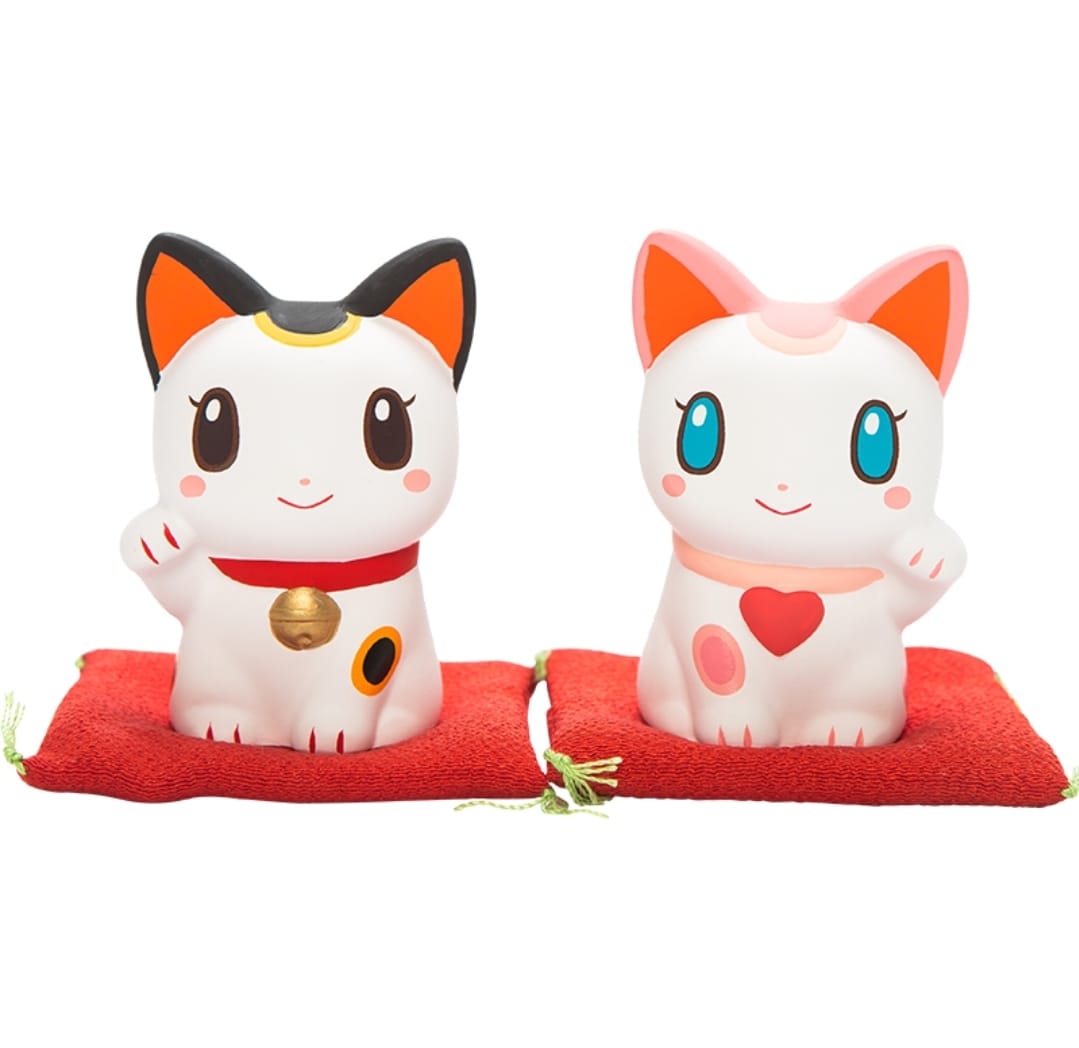 YS-1030908 Yakushigama Open Eyes Fortune Cat (S)